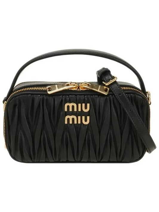 Matelasse Nappa Leather Shoulder Bag Black - MIU MIU - BALAAN 2