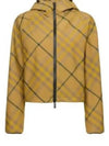 Check Pattern Zip-Up Hoodie Green - BURBERRY - BALAAN 2