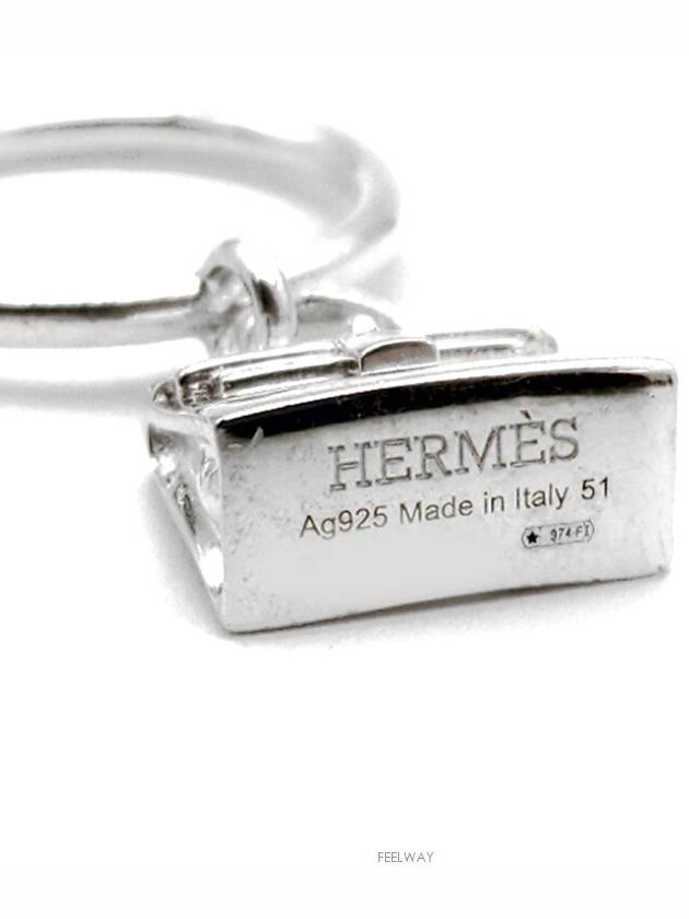 Kelly Amulet Silver Ring L820840 - HERMES - BALAAN 5