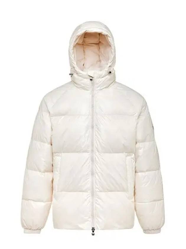 STEN Hooded Unisex Down Jacket Chalk - PYRENEX - BALAAN 1