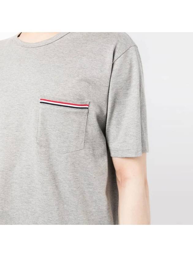 Thom Browne Pocket Striped Short Sleeve T Shirt MJS010A - TOM FORD - BALAAN 5