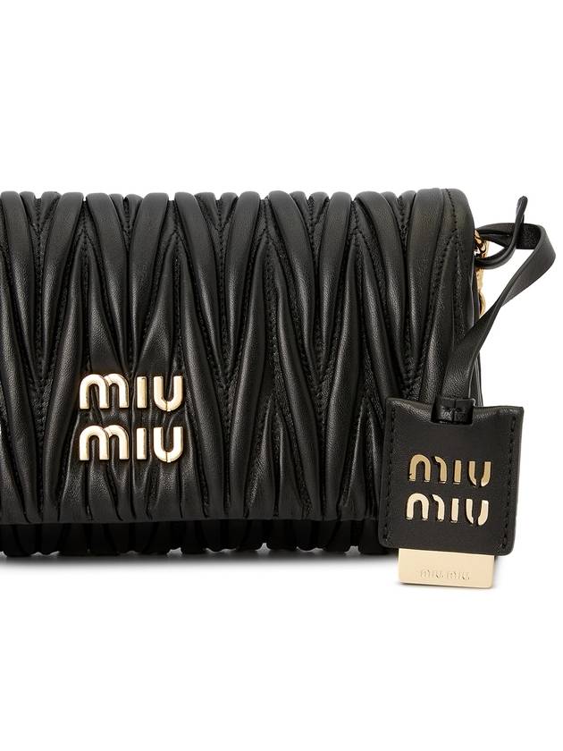 Matelasse Nappa Leather Shoulder Bag Black - MIU MIU - BALAAN 9