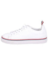 Tennis Vitello Calf Leather Low Top Sneakers White - THOM BROWNE - BALAAN 3