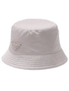 Re-Nylon Triangle Logo Bucket Hat Alabaster Pink - PRADA - BALAAN 2