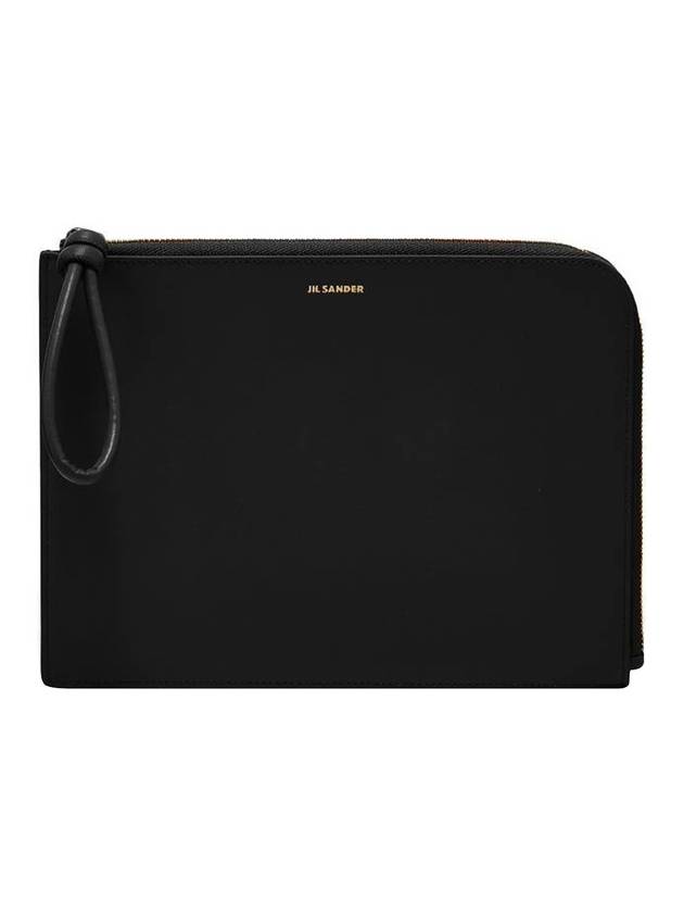 Envelope Logo Clutch Bag Black - JIL SANDER - BALAAN 1