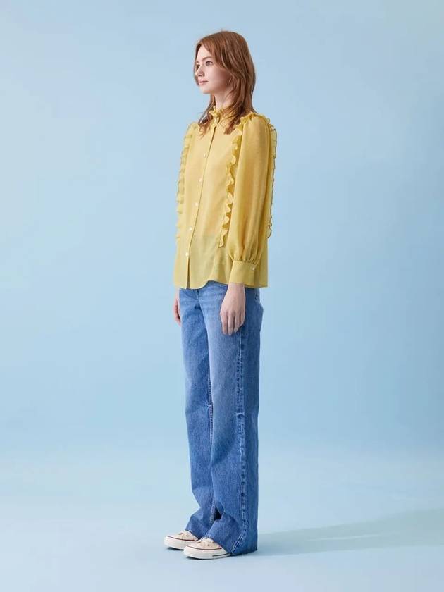 Women's Volume Chiffon China Puff Blouse Yellow - VOYONN - BALAAN 6