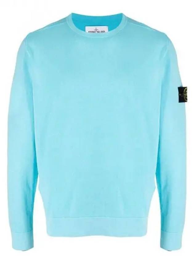 Wappen Patch Cotton Knit Top Sky Blue - STONE ISLAND - BALAAN 2