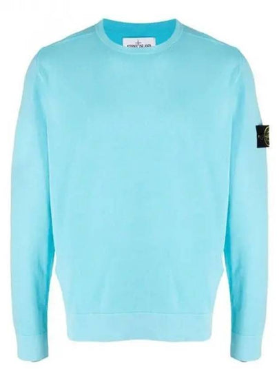 Wappen Patch Cotton Knit Top Sky Blue - STONE ISLAND - BALAAN 2