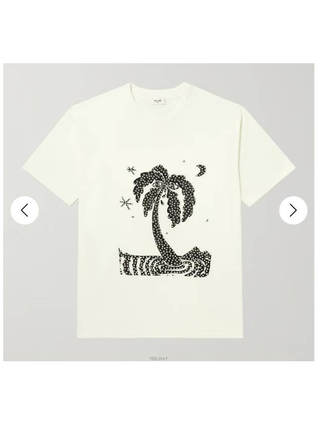 Lost Paradise Short Sleeve T-Shirt White - CELINE - BALAAN 6