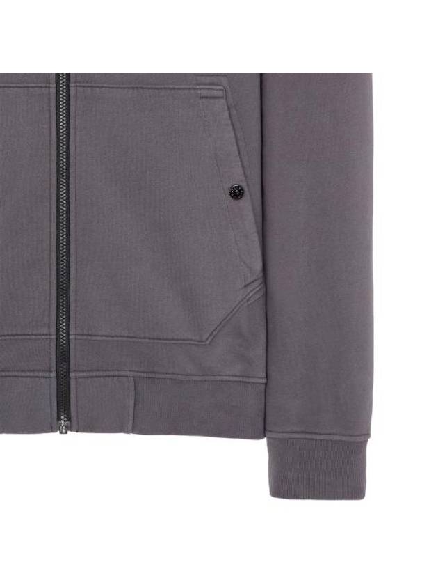 Men's Wappen Patch Cotton Zip Up Jacket Grey - STONE ISLAND - BALAAN 4