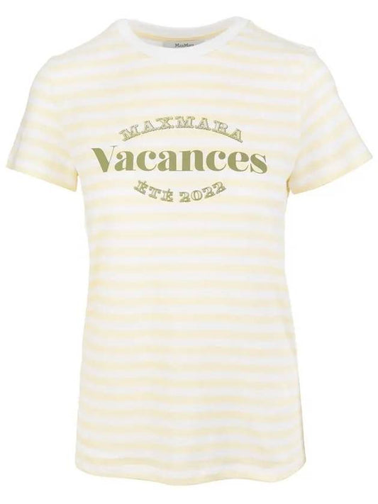 CAPRERA Striped Tshirt Yellow 19411022 001 - MAX MARA - BALAAN 1