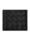 Intrecciato Leather Half Wallet Black - BOTTEGA VENETA - BALAAN 4