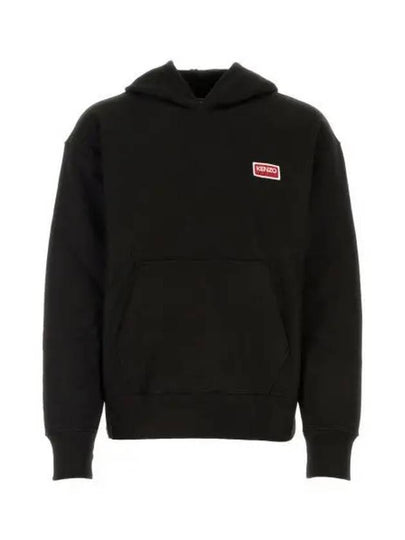 Paris Logo Oversized Hoodie Black - KENZO - BALAAN 2