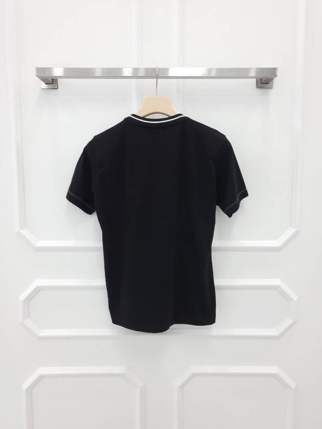 FS7254 Logo Short Sleeve T Shirt M Black - FENDI - BALAAN 2