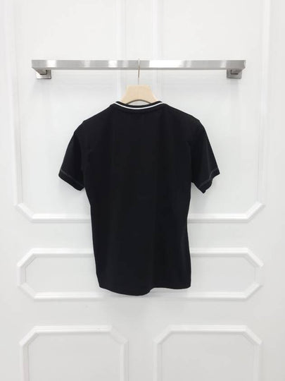 FS7254 Logo Short Sleeve T Shirt M Black - FENDI - BALAAN 2