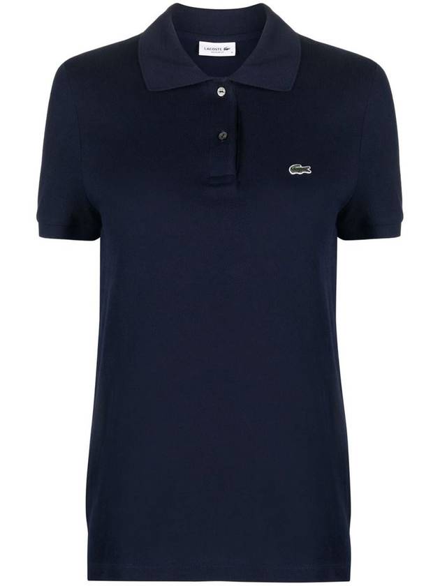 Women's Cotton Polo Shirt Navy - LACOSTE - BALAAN 2