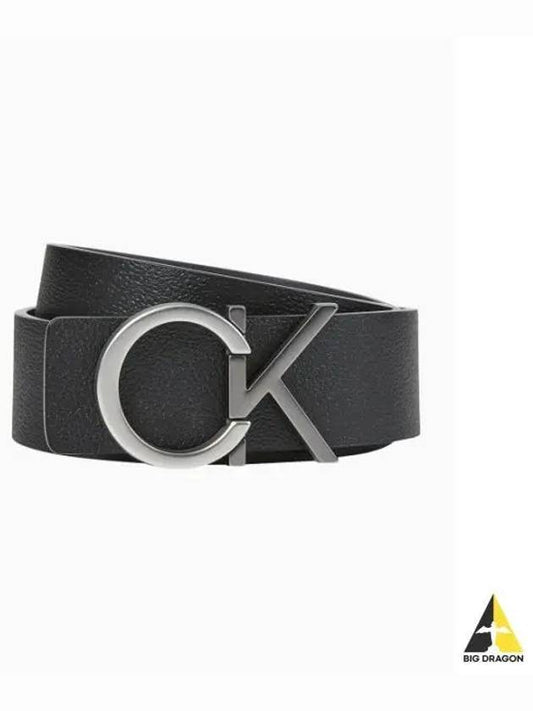 JEANS Men s CKJ Monogram Premium Logo Double sided Belt 35mm 4D7003GUKB - CALVIN KLEIN - BALAAN 1