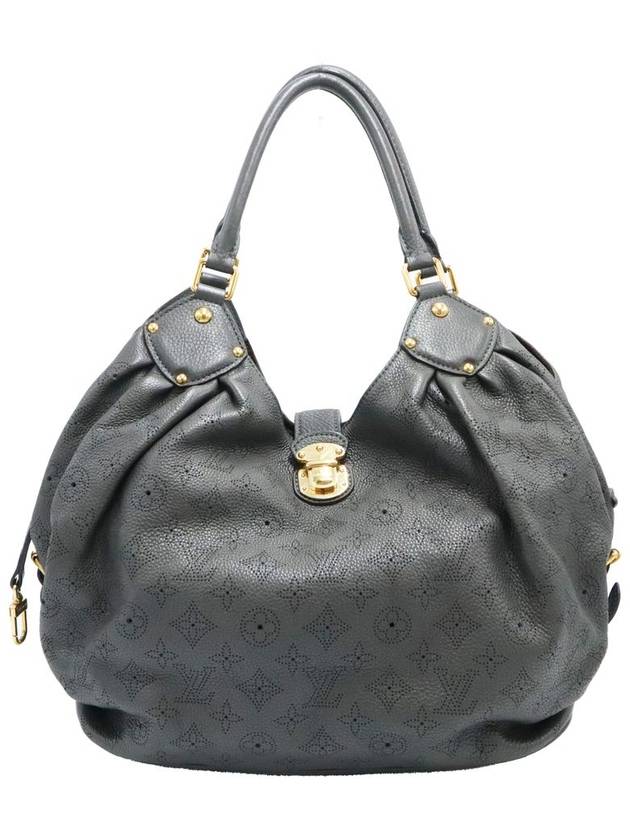 Women s Leather Tote Bag Gray Louis Vuitton M95765 Monogram Taupe Mahina L - LOUIS VUITTON - BALAAN 1