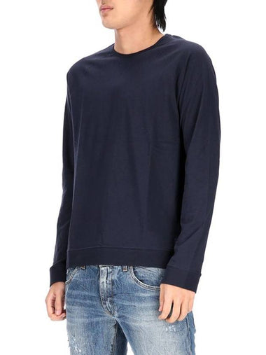 Men's Cotton Long Sleeve T-Shirt Navy - PAUL SMITH - BALAAN 1