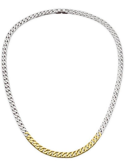 Curb chain combination long necklace silver - BE/GINS - BALAAN 2