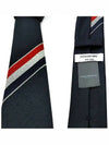 Three-Line Engineer Stripe Wool  Neck Tie Navy - THOM BROWNE - BALAAN 5