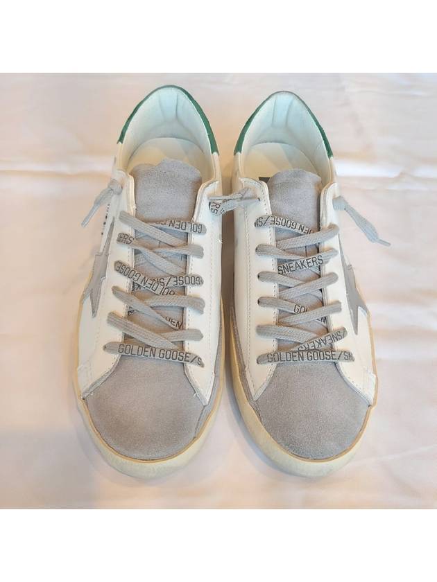 Superstar Green Heel Tab Leather Sneakers White - GOLDEN GOOSE - BALAAN 3