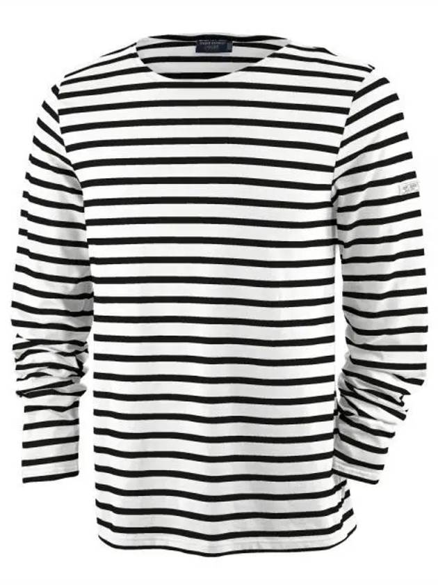 Minquiers Modern Stripe Long Sleeve T-Shirt Neige Noir - SAINT JAMES - BALAAN 2