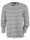 Minquiers Modern Stripe Long Sleeve T-Shirt Neige Noir - SAINT JAMES - BALAAN 2