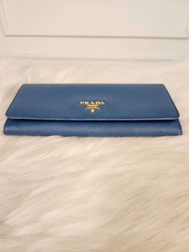 Daol Beomeo Branch Prada Saffiano Leather Flap Long Wallet 1M1132 Condition B - GUCCI - BALAAN 4