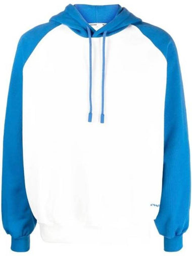 Color Block Drawstring Hoodie Dust Blue - SUNNEI - BALAAN 1