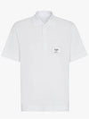 Men's Logo Patch Short Sleeve Polo Shirt White - FENDI - BALAAN 2