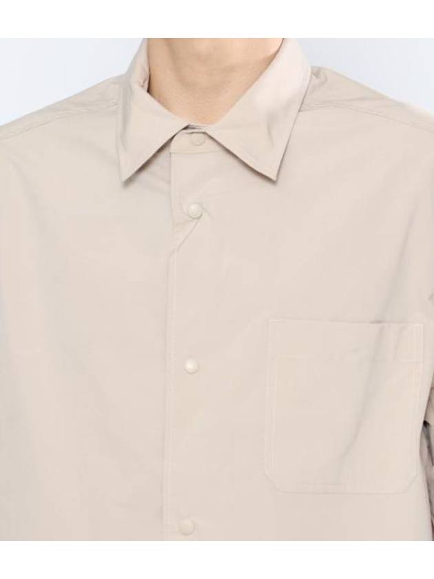 Taku Oversized Shirt Jacket Beige - A.P.C. - BALAAN 4