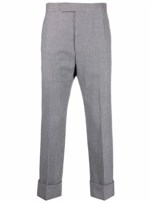 Herringbone Backstrap Wool Straight Pants Grey - THOM BROWNE - BALAAN 2