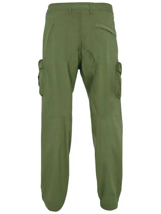 Stretch Cotton Tela Paracadute Cargo Pants Olive Green - STONE ISLAND - BALAAN 4