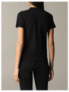 Round Neck Small Fit Cotton Short Sleeve T-Shirt Black - BALENCIAGA - BALAAN 4