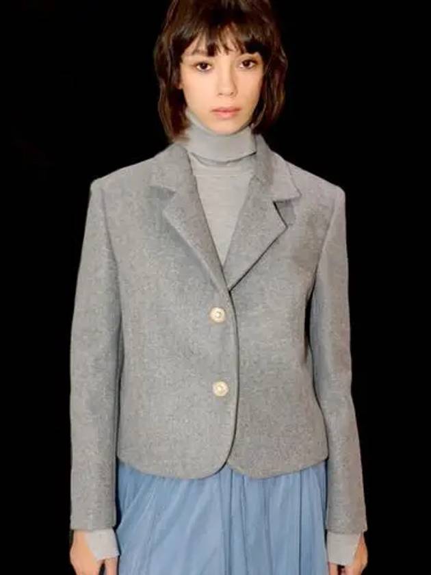 Wool Crop Gray Jacket Wool Crop Gray JK - DAMAGE MNEMONIC - BALAAN 1