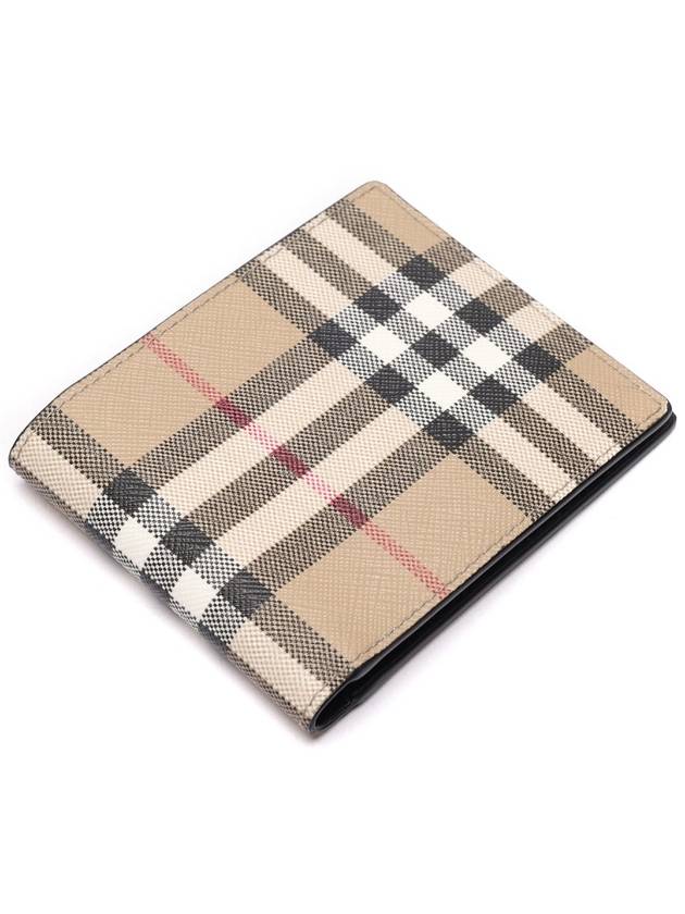 Check Half Wallet Beige - BURBERRY - BALAAN 6