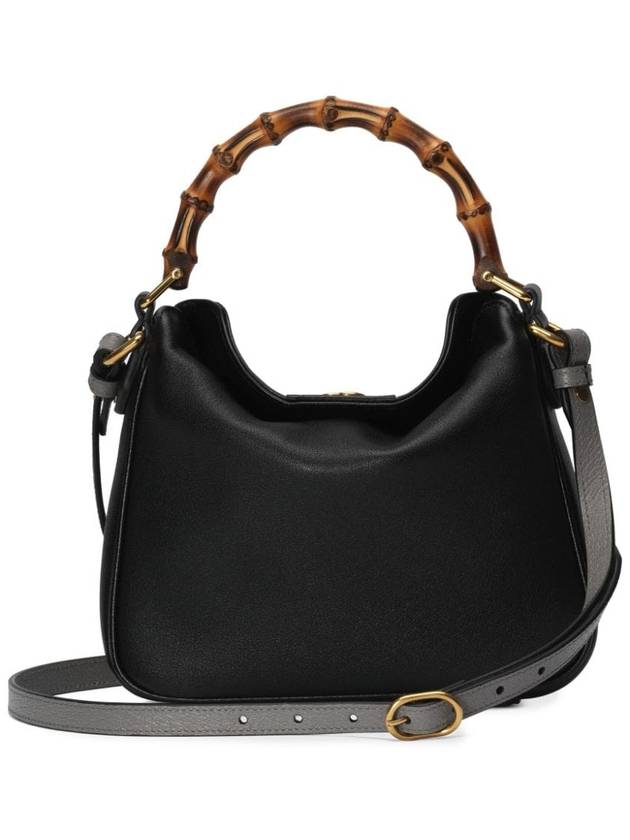 Diana Small Leather Tote Shoulder Bag Black - GUCCI - BALAAN 8