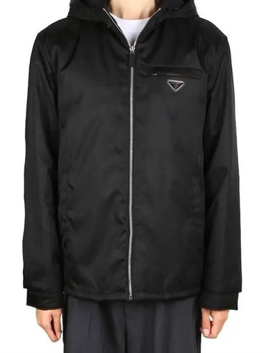 SGB776 1WQ8 F0002 Logo ReNylon Hooded Jacket - PRADA - BALAAN 1