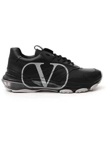 V Logo Bounce Low Top Sneakers Black - VALENTINO - BALAAN 1