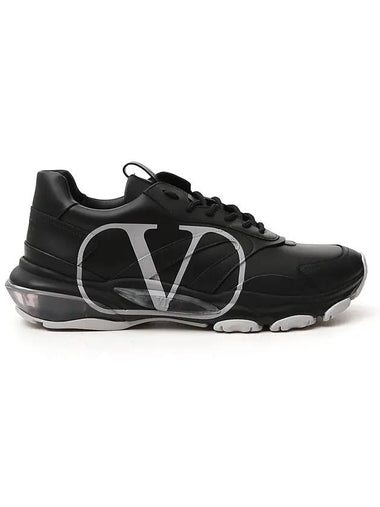 V Logo Bounce Low Top Sneakers Black - VALENTINO - BALAAN 1