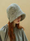 Reversible Strap Bonnet Alpaca Grey - BROWN HAT - BALAAN 2