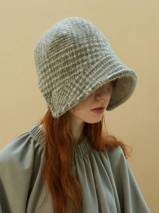 Reversible strap bonnet Alpaca gray - BROWN HAT - BALAAN 2