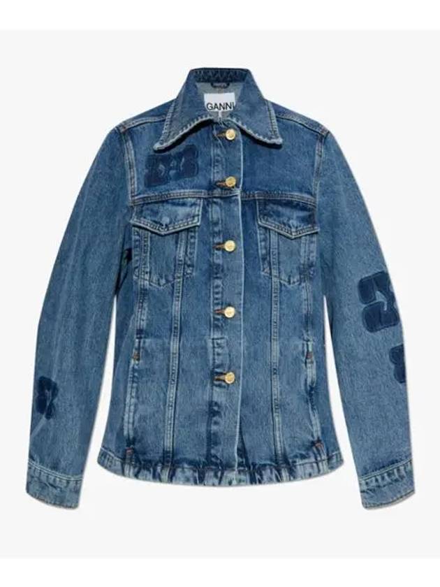 Patch Denim Jacket Blue - GANNI - BALAAN 2