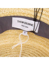 Natural Straw Wheat Braid Boater Hat Off White - THOM BROWNE - BALAAN 7