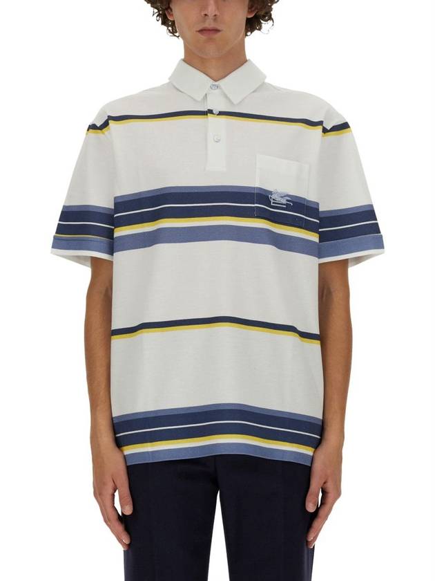 Etro Polo Shirt With Pegasus Embroidery - ETRO - BALAAN 1