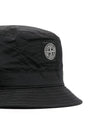 Logo Nylon Bucket Hat Black - STONE ISLAND - BALAAN 3