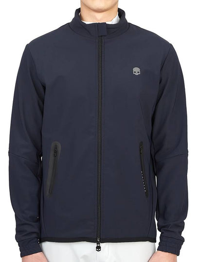 women's brushed zip-up jacket navy - HYDROGEN - BALAAN 2