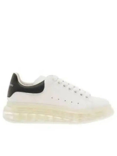 Oversized Clear Sole Low Top Sneakers Black White - ALEXANDER MCQUEEN - BALAAN 2