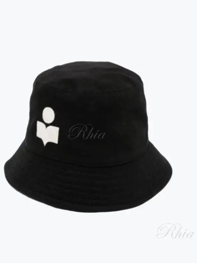 Haley Embroidered Logo Bucket Hat Black - ISABEL MARANT - BALAAN 2